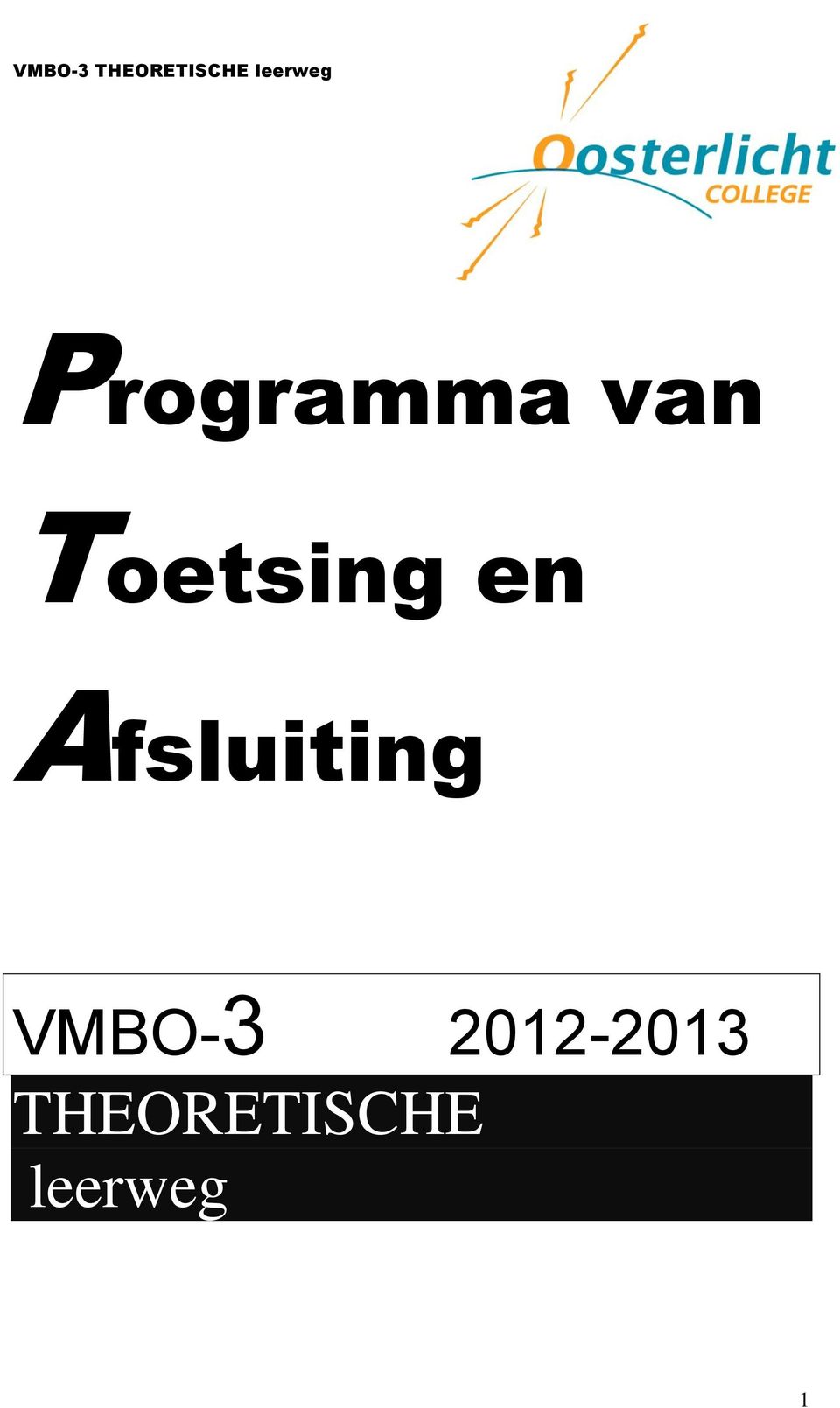 VMBO-3 2012-2013