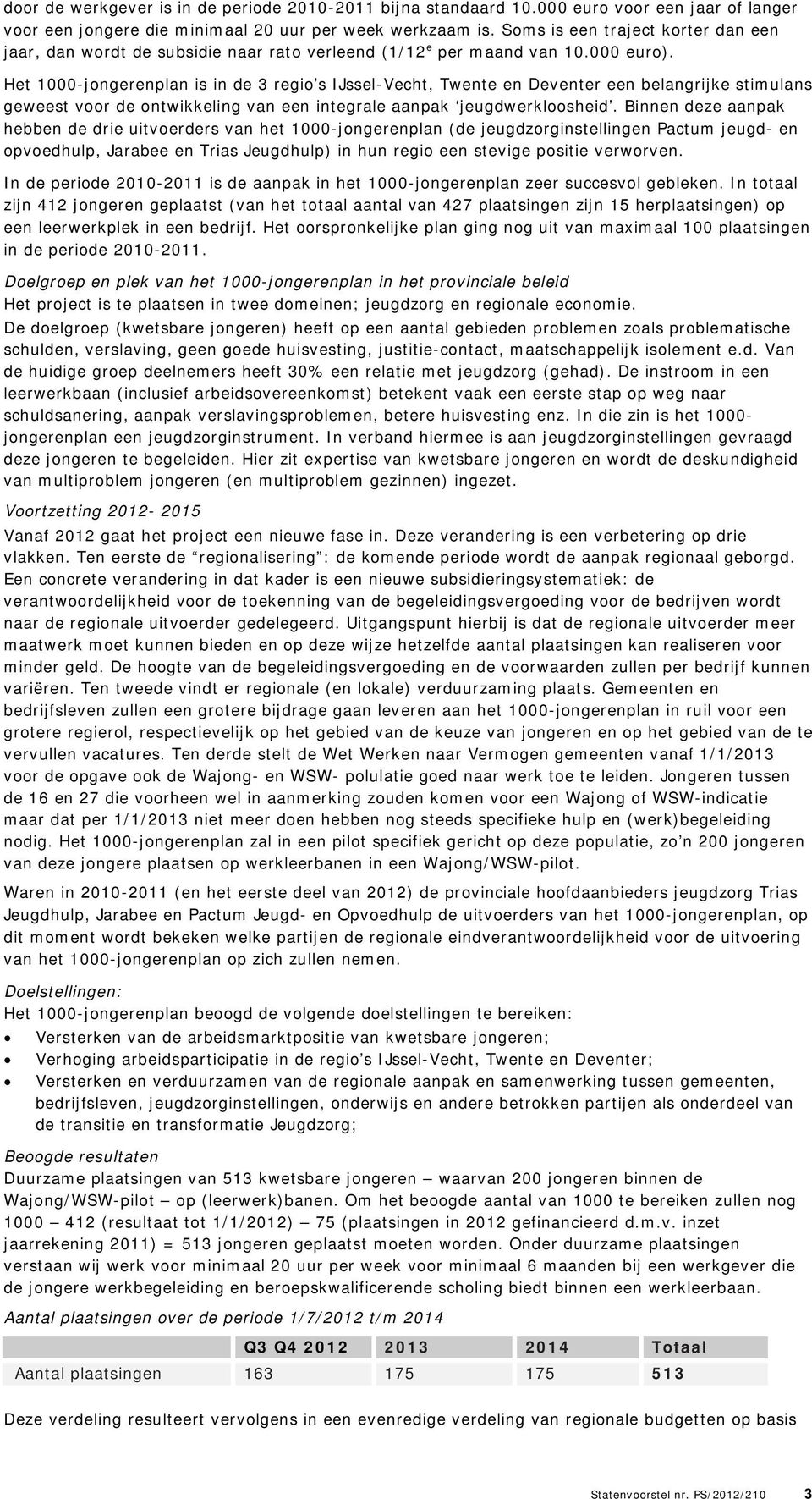 Het 1000-jongerenplan is in de 3 regio s IJssel-Vecht, Twente en Deventer een belangrijke stimulans geweest voor de ontwikkeling van een integrale aanpak jeugdwerkloosheid.