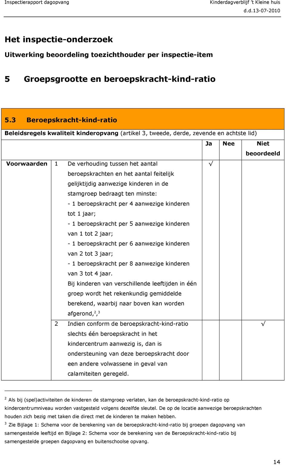 feitelijk gelijktijdig aanwezige kinderen in de stamgroep bedraagt ten minste: - 1 beroepskracht per 4 aanwezige kinderen tot 1 jaar; - 1 beroepskracht per 5 aanwezige kinderen van 1 tot 2 jaar; - 1