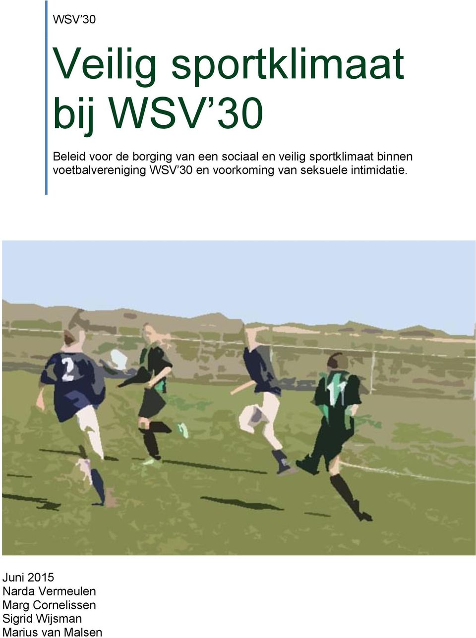 voetbalvereniging WSV 30 en voorkoming van seksuele