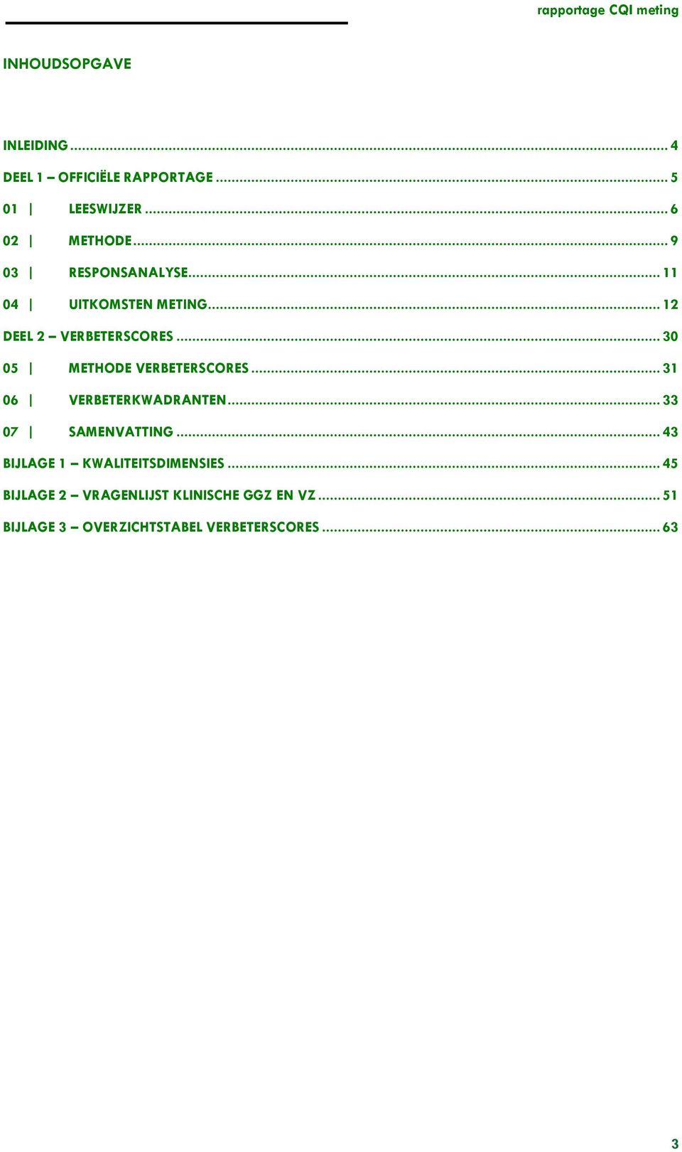 .. 30 05 METHODE VERBETERSCORES... 31 06 VERBETERKWADRANTEN... 33 07 SAMENVATTING.