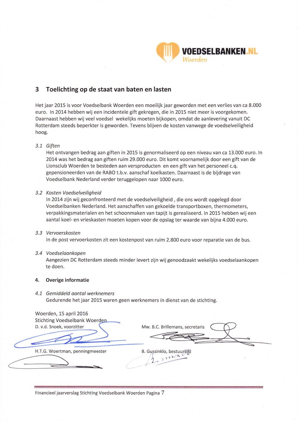 Daarnaast hebben wij veel voedsel wekelijks moeten bijkopen, omdat de aanlevering vanuit DC Rotterdam steeds beperkter ís geworden. Tevens blijven de kosten vanwege de voedselveiligheid hoog. 3.