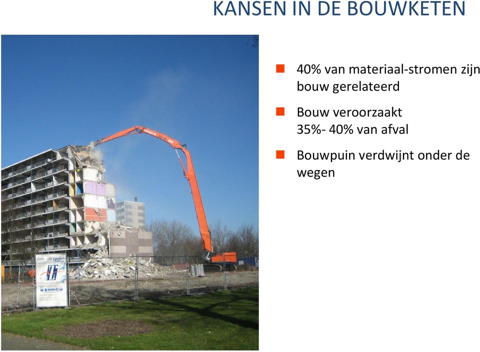 gerelateerd Bouw veroorzaakt 35%-