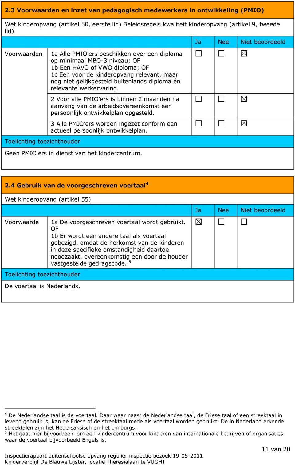 2 Voor alle PMIO ers is binnen 2 maanden na aanvang van de arbeidsovereenkomst een persoonlijk ontwikkelplan opgesteld. 3 Alle PMIO ers worden ingezet conform een actueel persoonlijk ontwikkelplan.