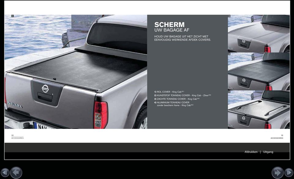 1) ROL COVER - King Cab (81) ) KUNSTSTOF TONNEAU COVER - King Cab -