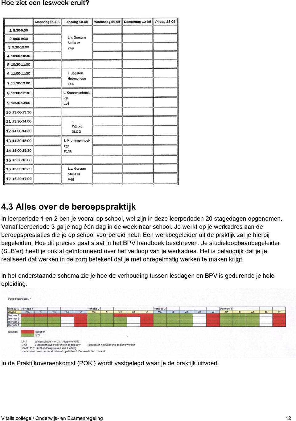 Een werkbegeleider uit de praktijk zal je hierbij begeleiden. Hoe dit precies gaat staat in het BPV handboek beschreven.