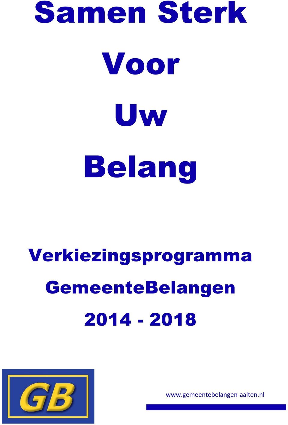 GemeenteBelangen 2014-2018