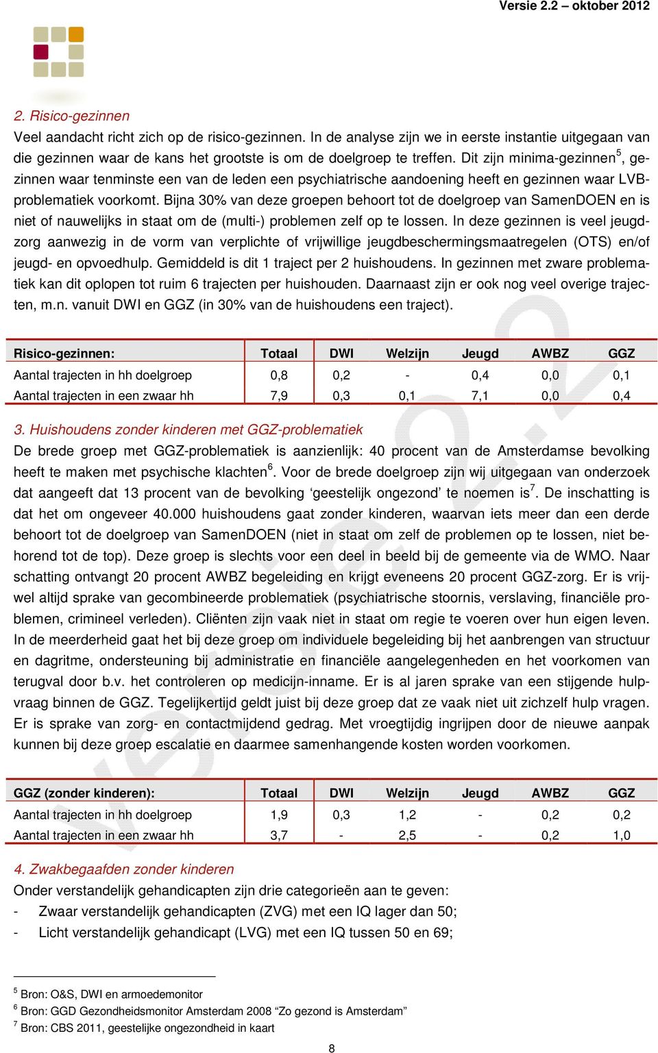 Bijna 30% van deze groepen behoort tot de doelgroep van SamenDOEN en is niet of nauwelijks in staat om de (multi-) problemen zelf op te lossen.