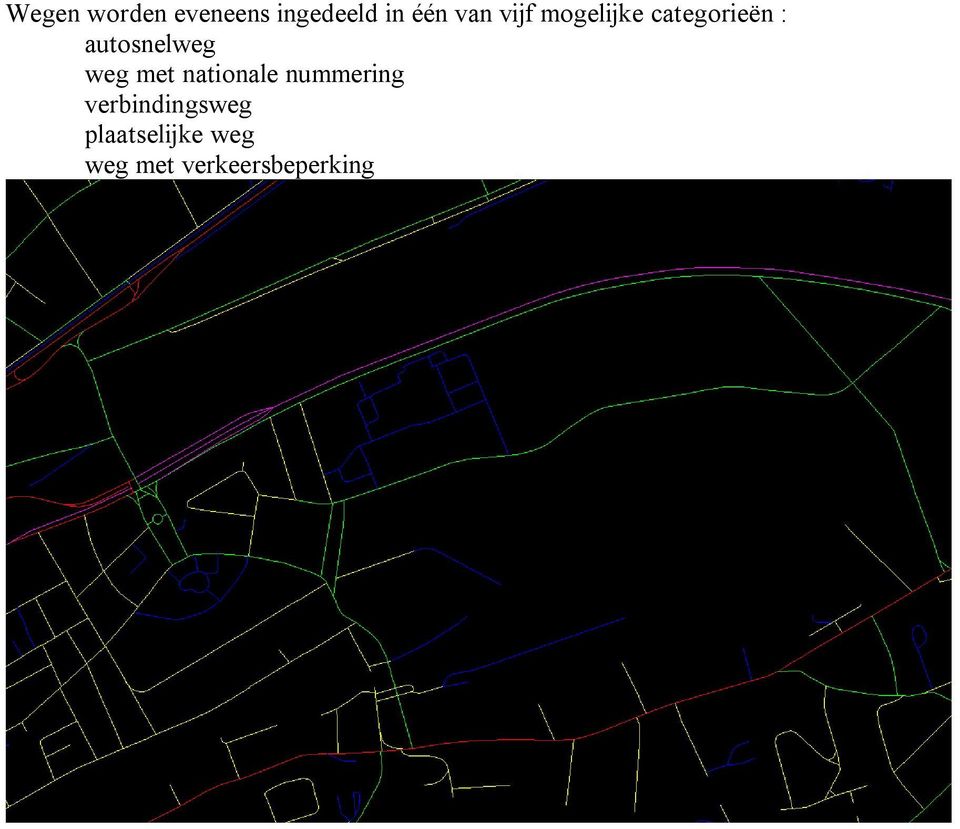 weg met nationale nummering verbindingsweg