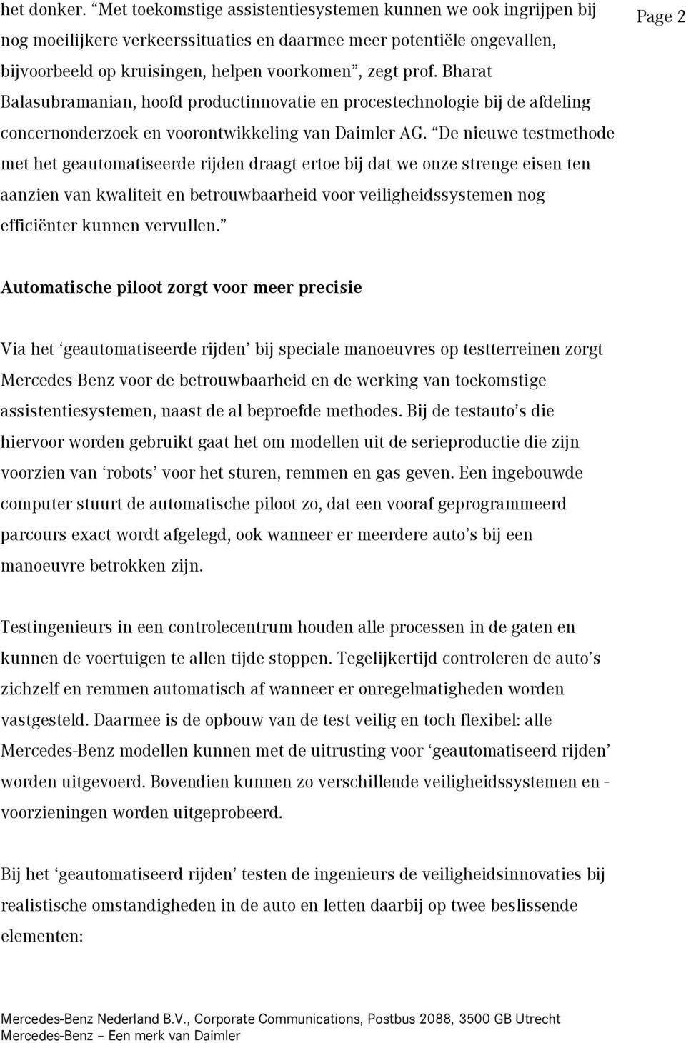 Bharat Balasubramanian, hoofd productinnovatie en procestechnologie bij de afdeling concernonderzoek en voorontwikkeling van Daimler AG.