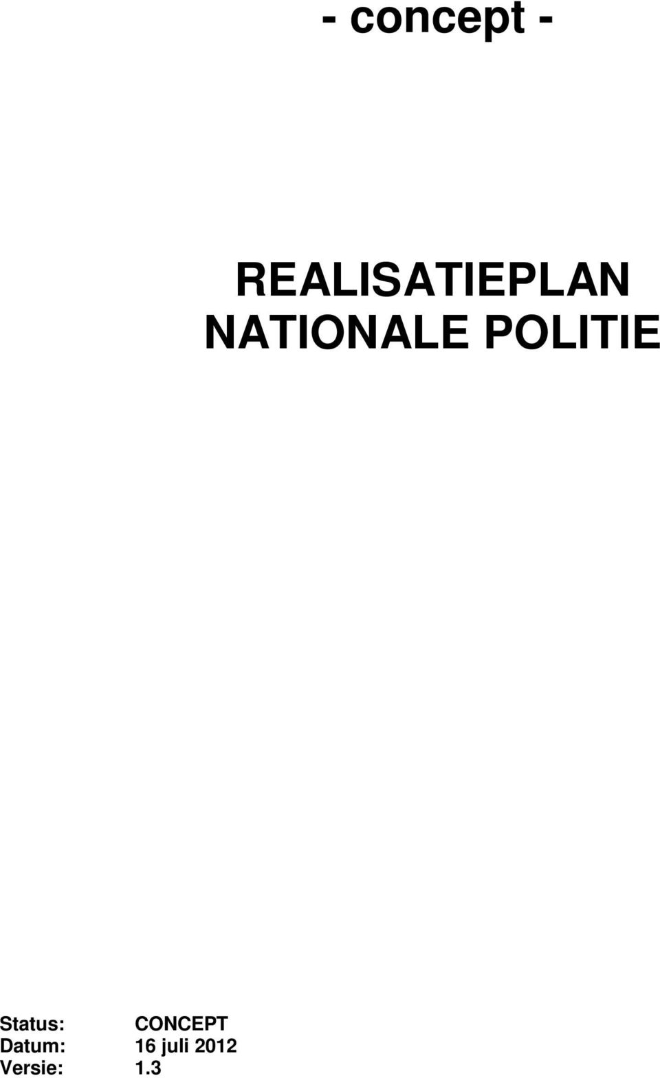 NATIONALE POLITIE