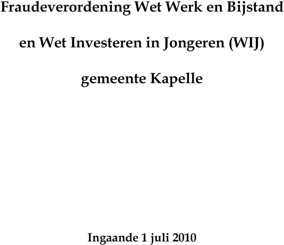 Investeren in Jongeren