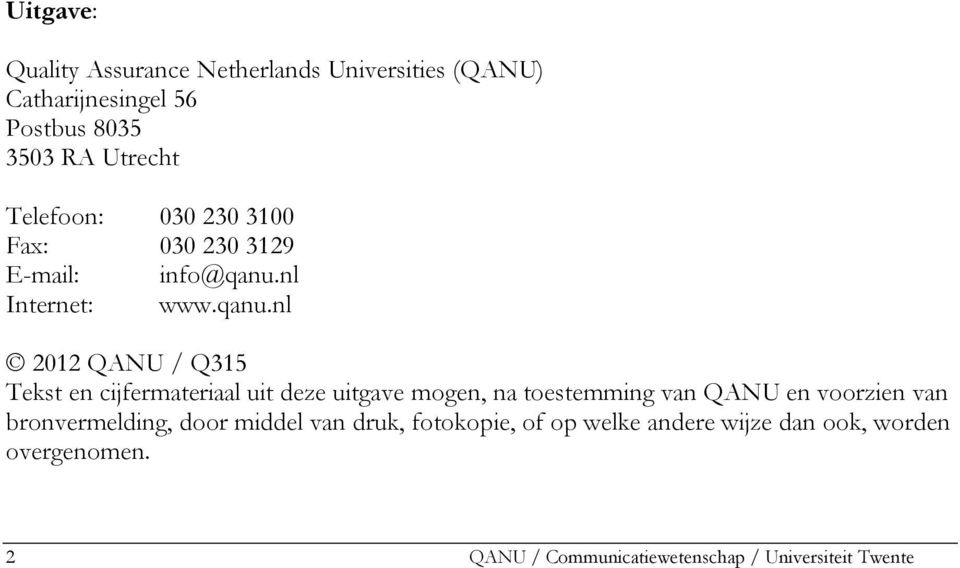 nl Internet: www.qanu.