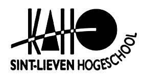 KATHOLIEKE HOGESCHOOL SINT-LIEVEN DEPARTEMENT GENT