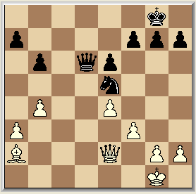 17. Df2, Lf6 18. Tae1, Db6 19. Pa4, Dc7 19, Db4! (20. Pc5. 0-0-0) 20. Lg5, 0-0-0 21. Lxf6, exf6 22. Dxf6, Th7 23. Pc5, Dd6 24. Lf5+ Ook goed: 24. Dxd6, Txd6 25. Te8+, Td8 26. Lf5+, Kc7 27.