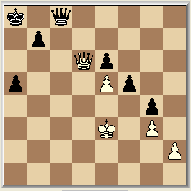 Ook daar het Klassieke Damegambiet op het bord, maar deze keer het Orthodoxe fianchetto. 11, Lb7 Werd vroeger in een kwaad daglicht gesteld omdat na 12. 0-0, a6 13. Lxf6, Pxf6 14.