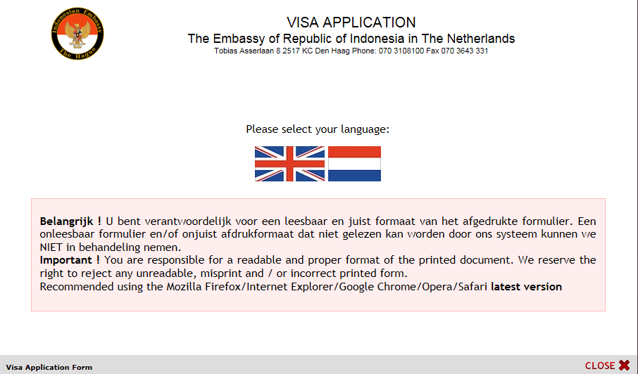 Uitleg visumaanvraag Indonesië. Ga naar http://visa4indonesia.