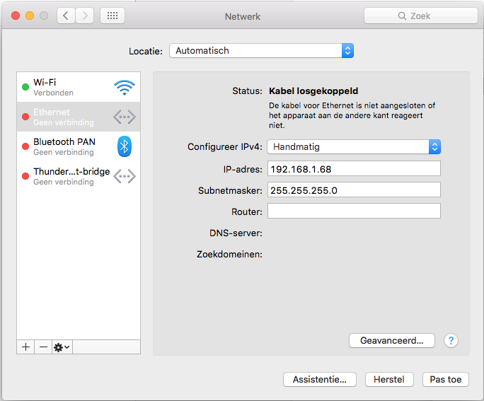 13. Selecteer Pas toe 22. De gegevens opslaan met Save settings. Wanneer de Home Module via WLAN moet werken, dan moet u de onderstaande stappen nog doorlopen.