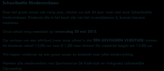 (Meester- en) juffendag De verjaardagen van de juffen worden op woensdag 27 mei in één keer gevierd. We zullen na een gezamenlijke start de rest van de ochtend in de eigen groep feest vieren.