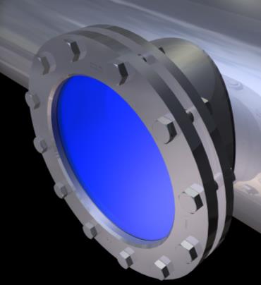 Kijkglas flens type Met leiding adapter Voor oplassen op bestaande leiding 391 Toepassing: Deze geflensde kijkglazen kan men met de adapter op een leiding lassen.