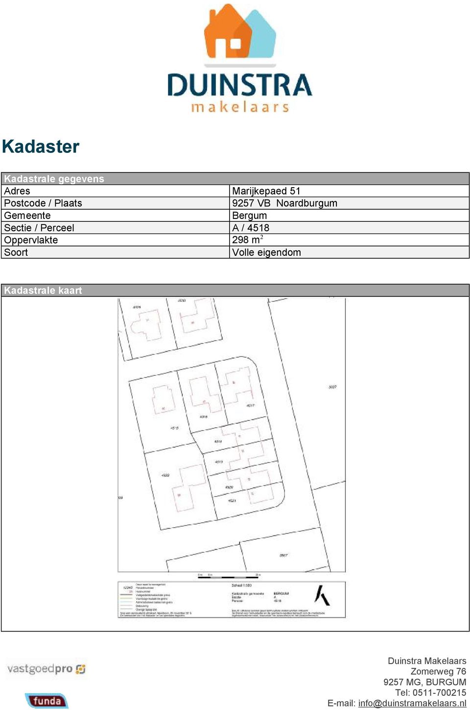 Gemeente Bergum Sectie / Perceel A / 4518