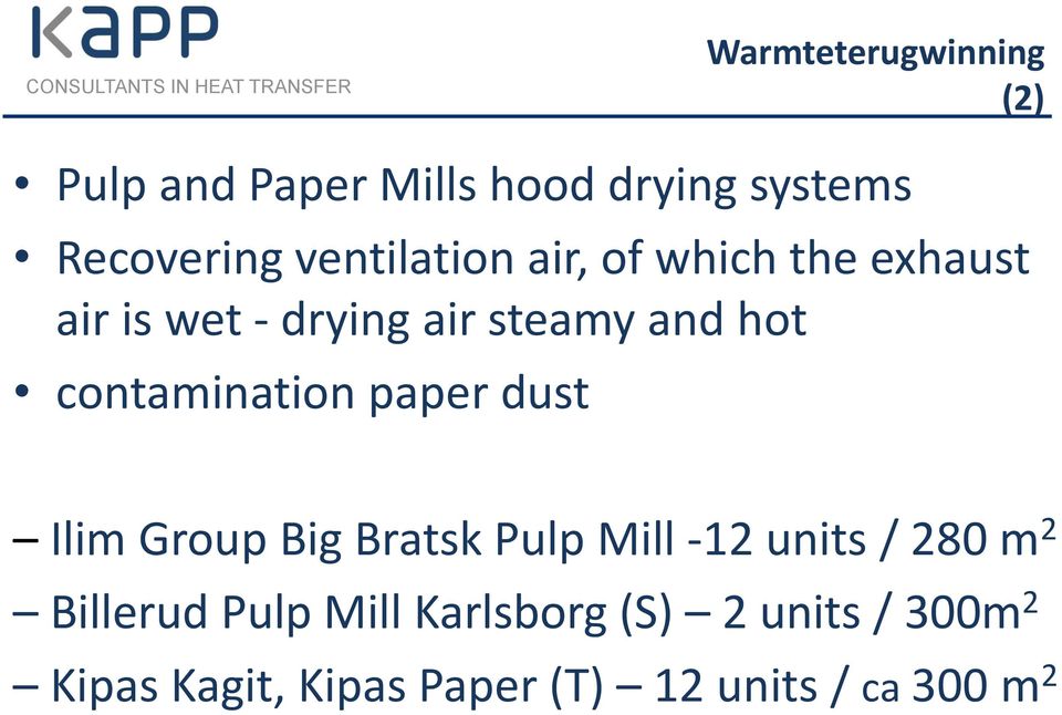 contamination paper dust Ilim Group Big Bratsk Pulp Mill -12 units / 280 m 2