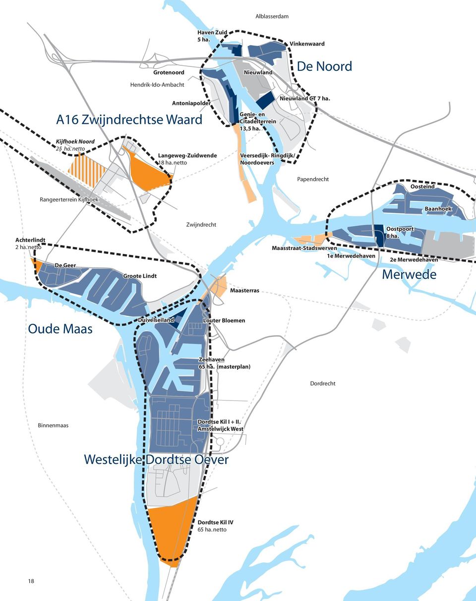 netto Veersedijk- Ringdijk/ Noordoevers Papendrecht Oosteind Rangeerterrein Kijfhoek Baanhoek Achterlindt 2 ha.