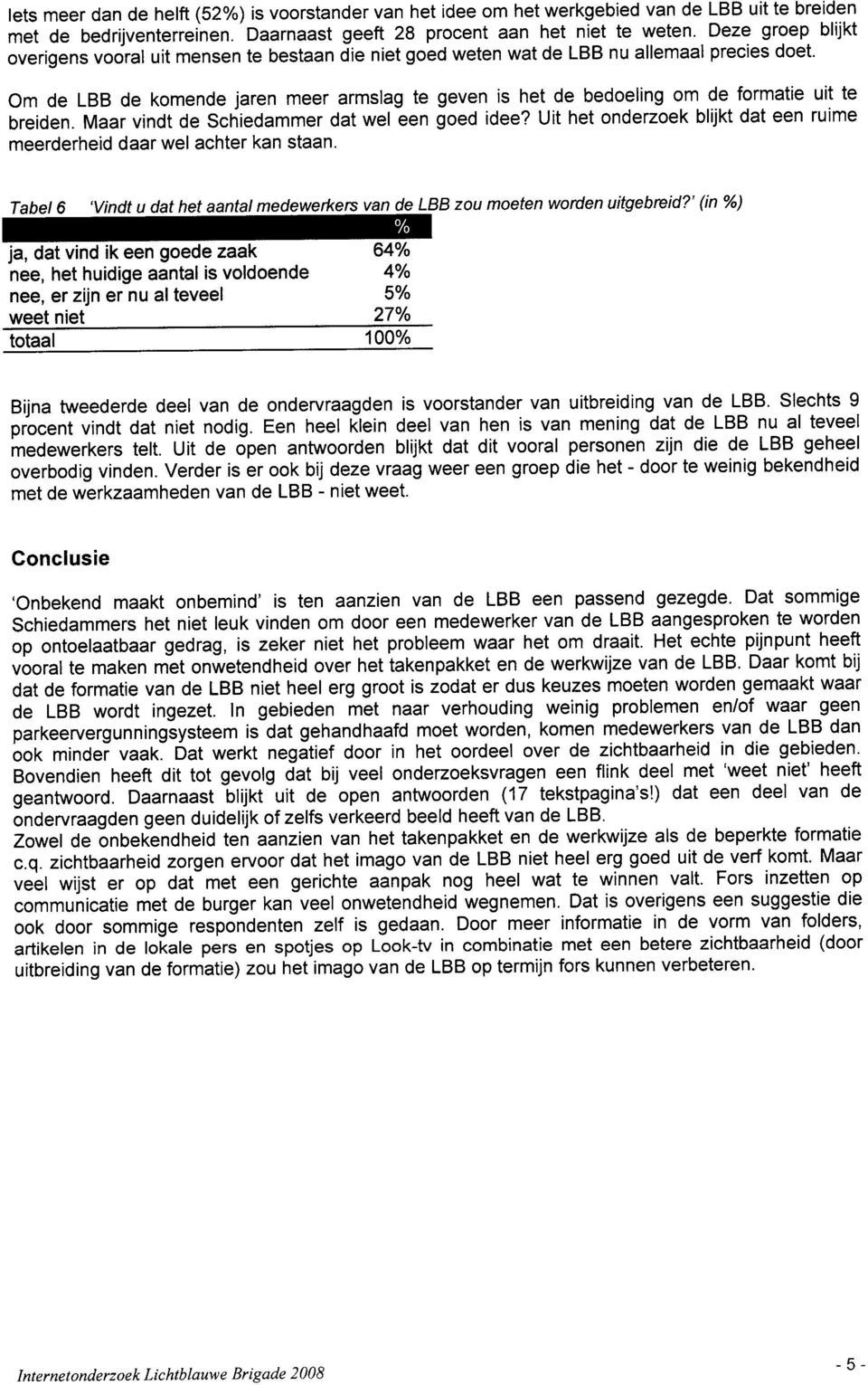 Om de LBB de komende jaren meer armslag te geven is het de bedoeling om de formatie uit te breiden. Maar vindt de Schiedammer dat wel een goed idee?