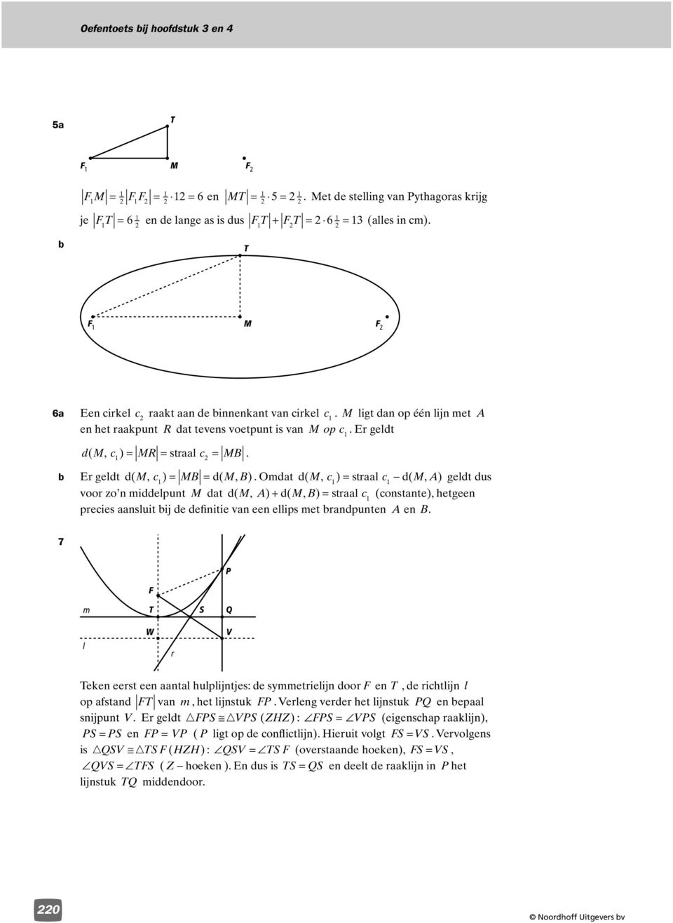 Omdat d( M, ) = straal d( M, A) gl dus voor zo n middlpunt M dat d( M, A) + d( M, B) = straal (onstant), htgn pris aansluit ij d dfiniti van n llips mt randpuntn A n B.