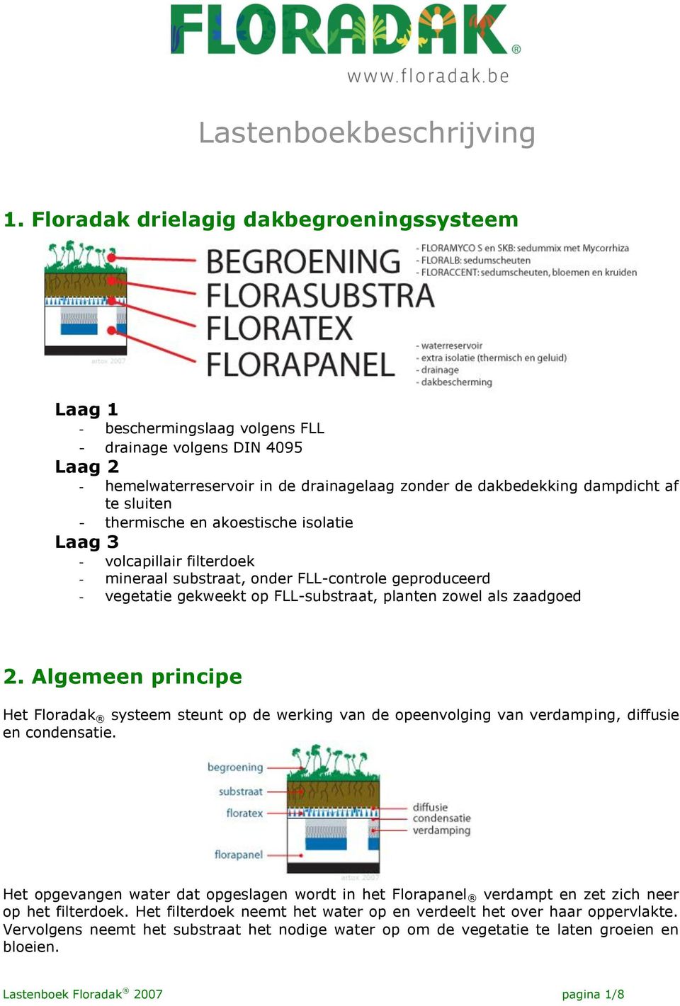 sluiten - thermische en akoestische isolatie Laag 3 - volcapillair filterdoek - mineraal substraat, onder FLL-controle geproduceerd - vegetatie gekweekt op FLL-substraat, planten zowel als zaadgoed 2.