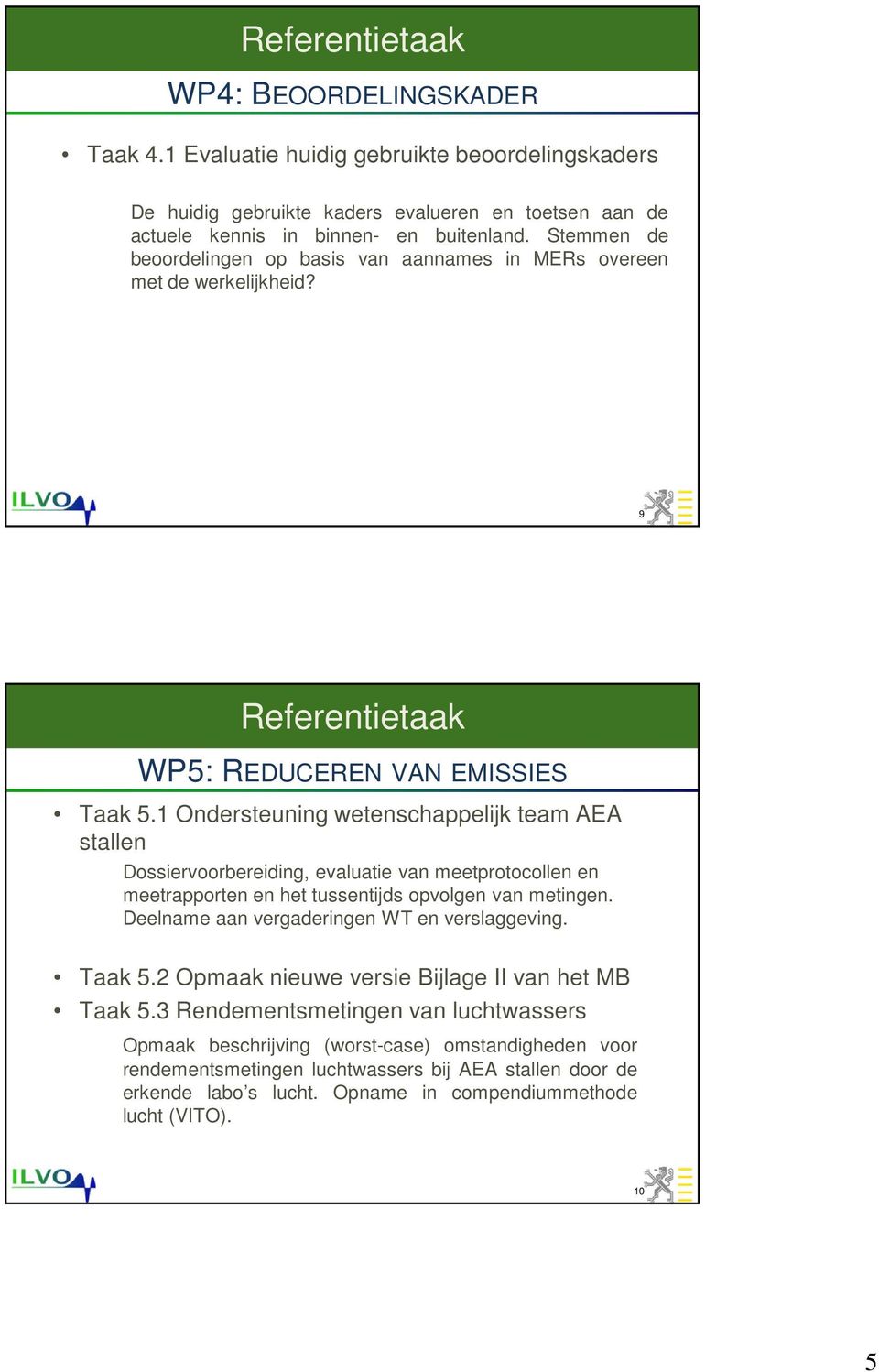 1 Ondersteuning wetenschappelijk team AEA stallen Dossiervoorbereiding, evaluatie van meetprotocollen en meetrapporten en het tussentijds opvolgen van metingen.