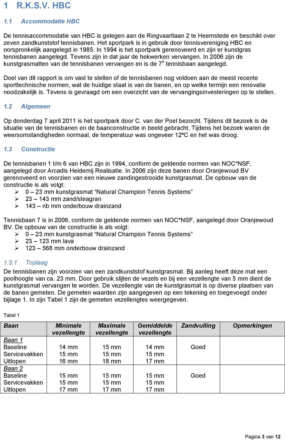 Tevens zijn in dat jaar de hekwerken vervangen. In 2006 zijn de kunstgrasmatten van de tennisbanen vervangen en is de 7 e tennisbaan aangelegd.