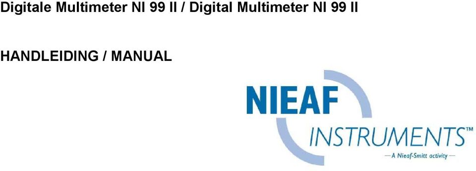 Multimeter NI 99 II