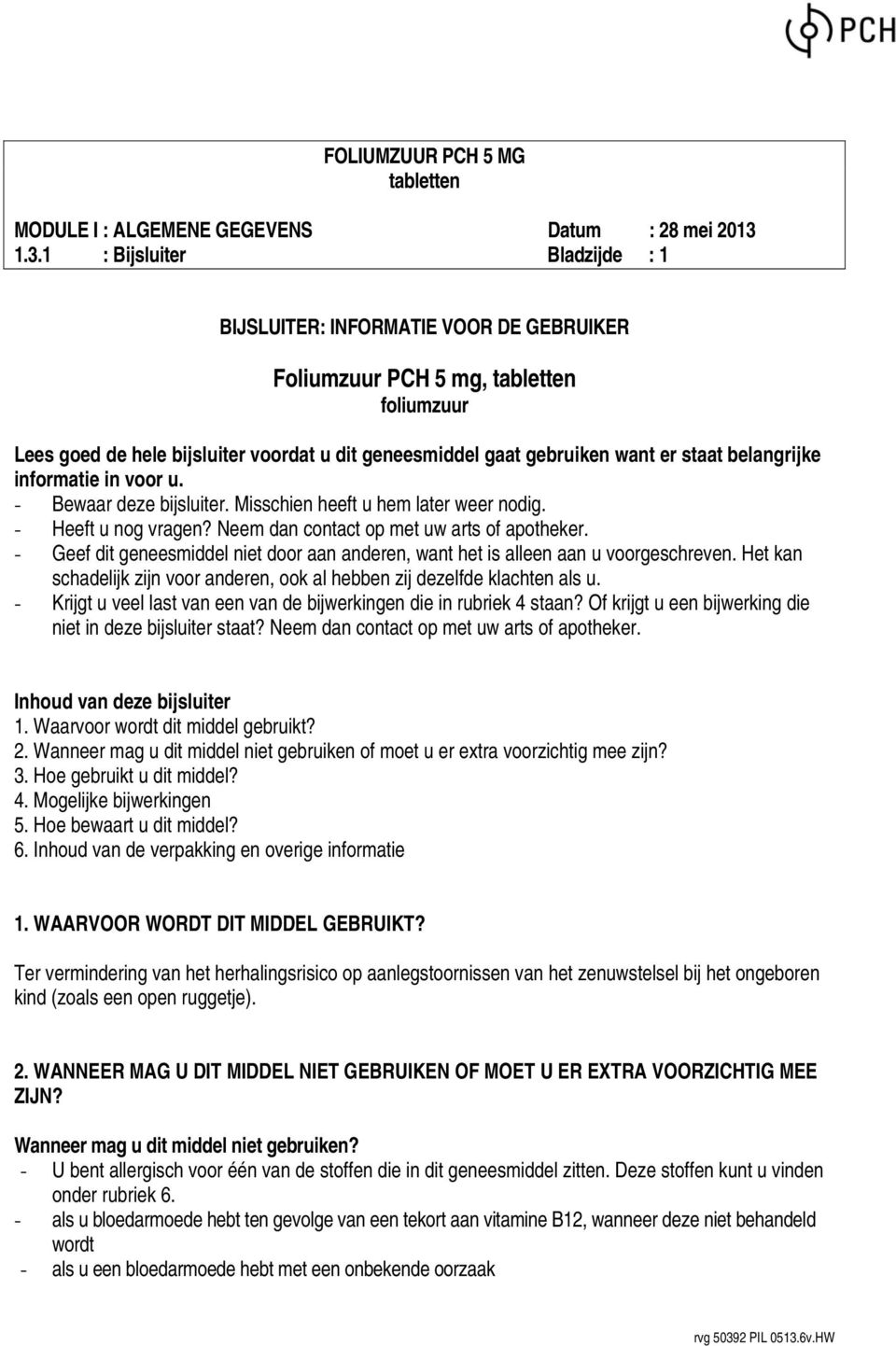 5 tabletten foliumzuur - PDF Free
