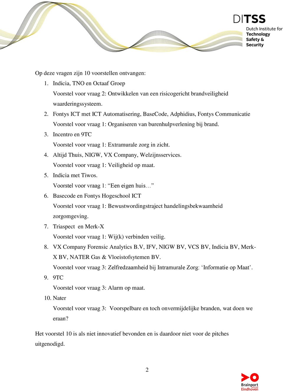 Fontys ICT met ICT Automatisering, BaseCode, Adphidius, Fontys Communicatie Voorstel voor vraag 1: Organiseren van burenhulpverlening bij brand. 3.