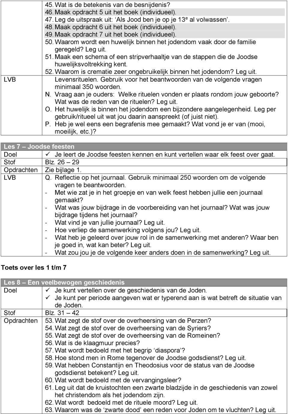 Maak een schema of een stripverhaaltje van de stappen die de Joodse huwelijksvoltrekking kent. 52. Waarom is crematie zeer ongebruikelijk binnen het jodendom? Leg uit. Levensrituelen.