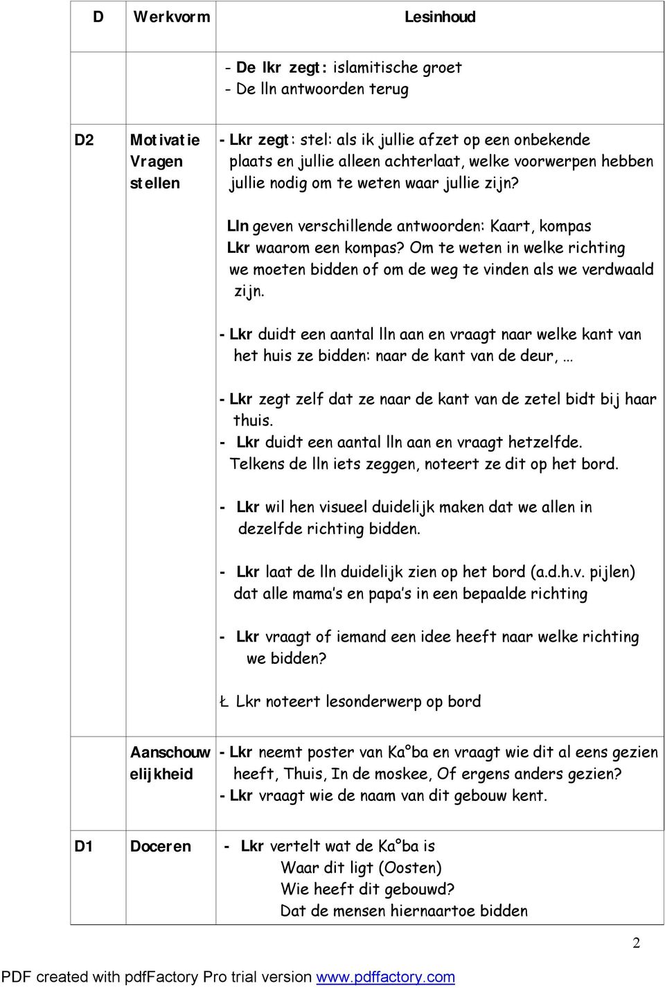 Om te weten in welke richting we moeten bidden of om de weg te vinden als we verdwaald zijn.