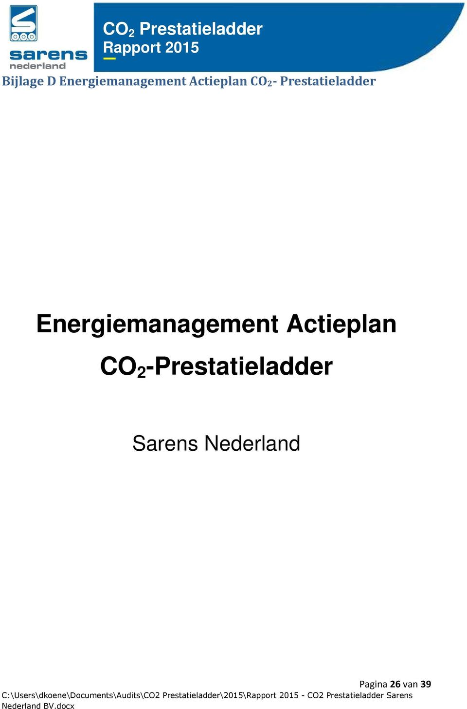 Energiemanagement Actieplan CO 2