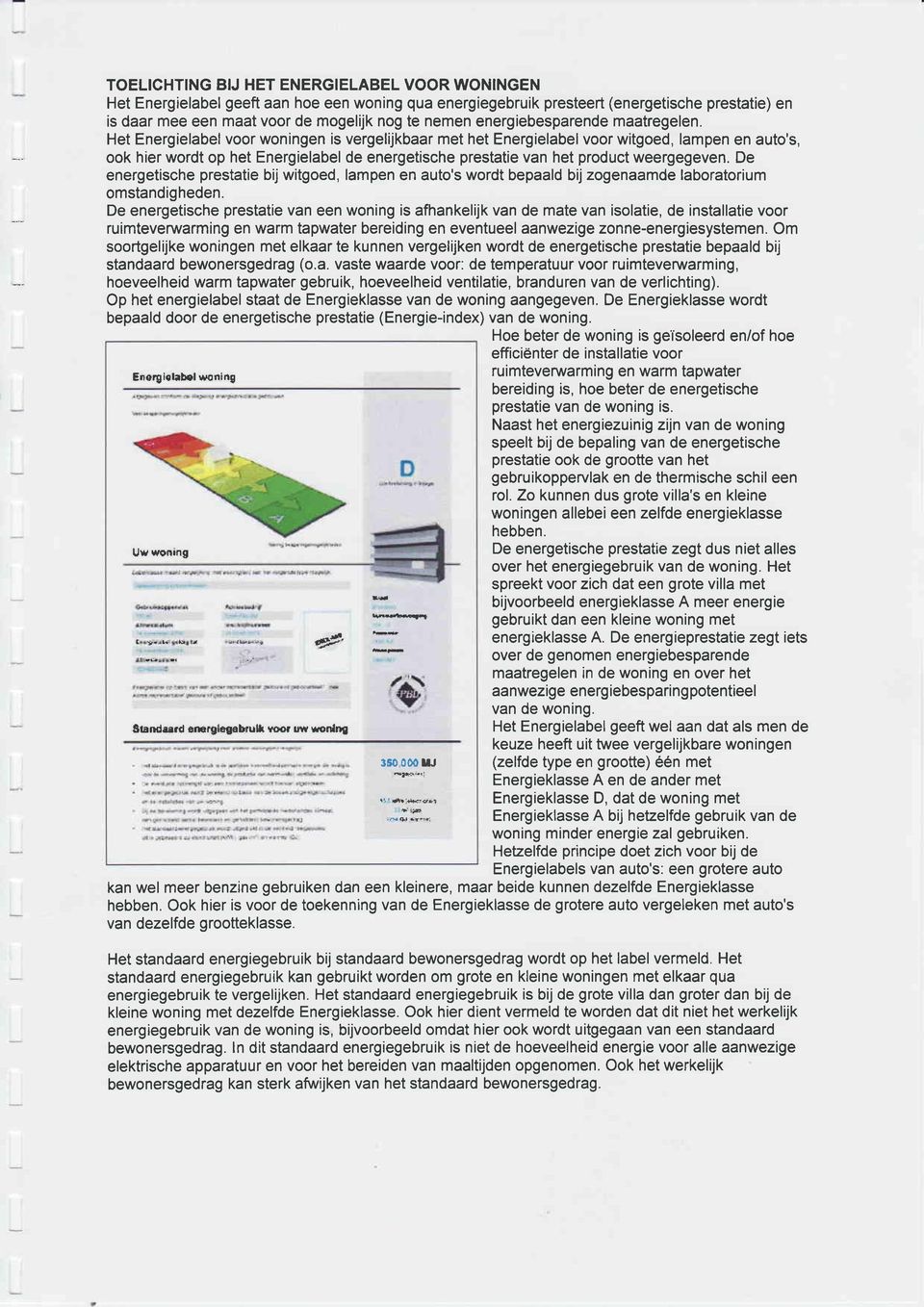 Het Energielabel vr wningen is vergelijkbaar met het Energielabel vr witged, lampen en aut's, k hier wrdt p het Energielabel de energetische prestatie van het prduct weergegeven.