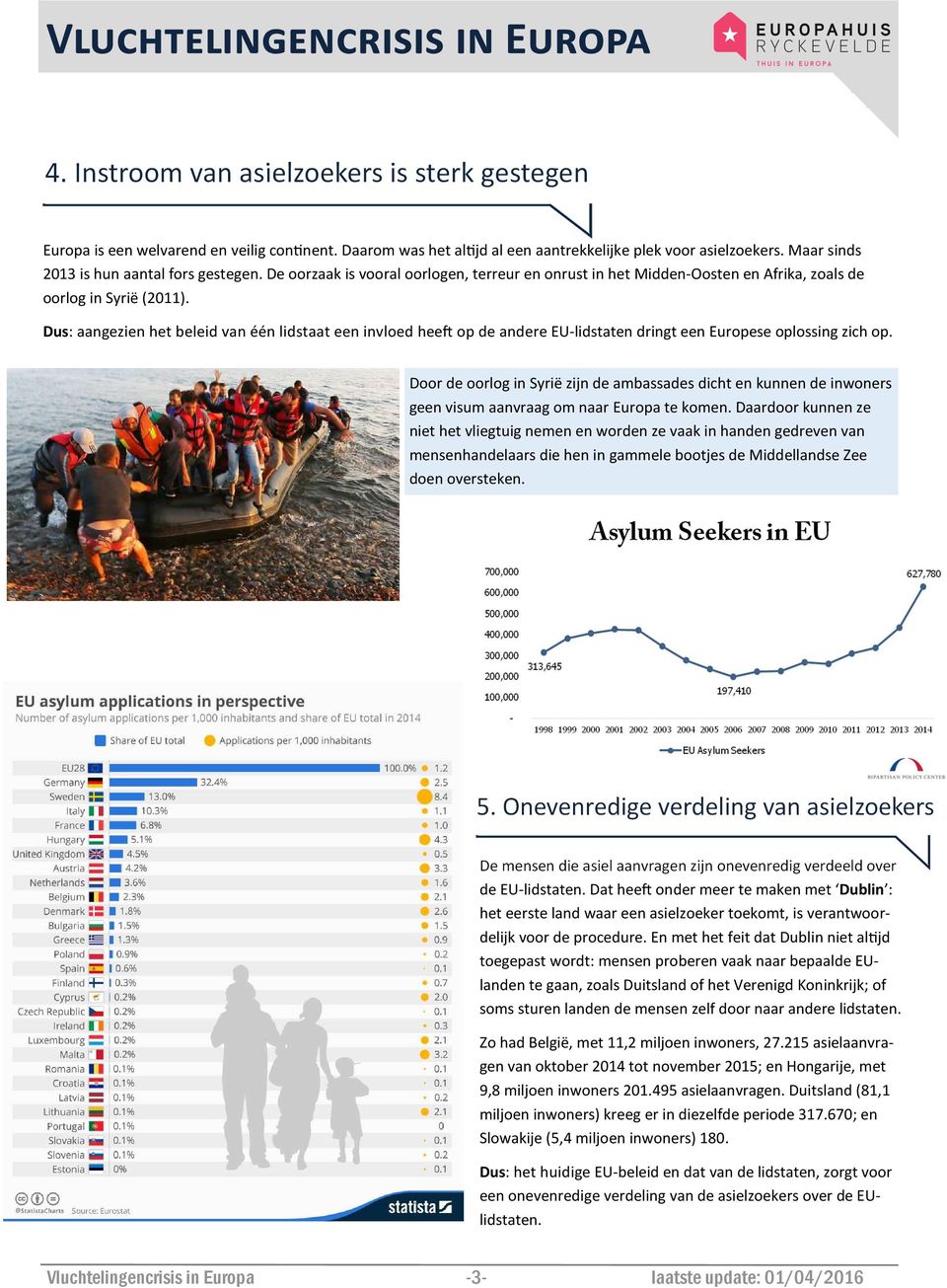 Dus: aangezien het beleid van één lidstaat een invloed heea op de andere EU-lidstaten dringt een Europese oplossing zich op.