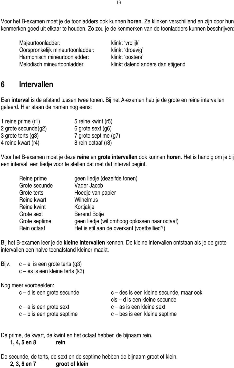 klinkt oosters klinkt dalend anders dan stijgend 6 Intervallen Een interval is de afstand tussen twee tonen. Bij het A-examen heb je de grote en reine intervallen geleerd.