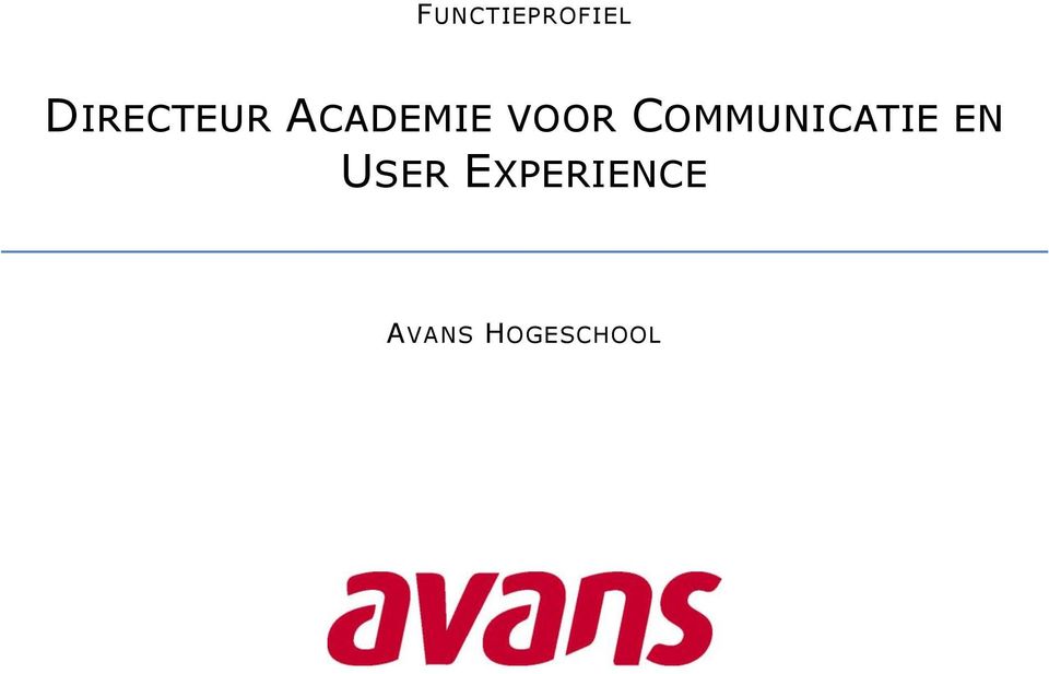 VOOR COMMUNICATIE EN