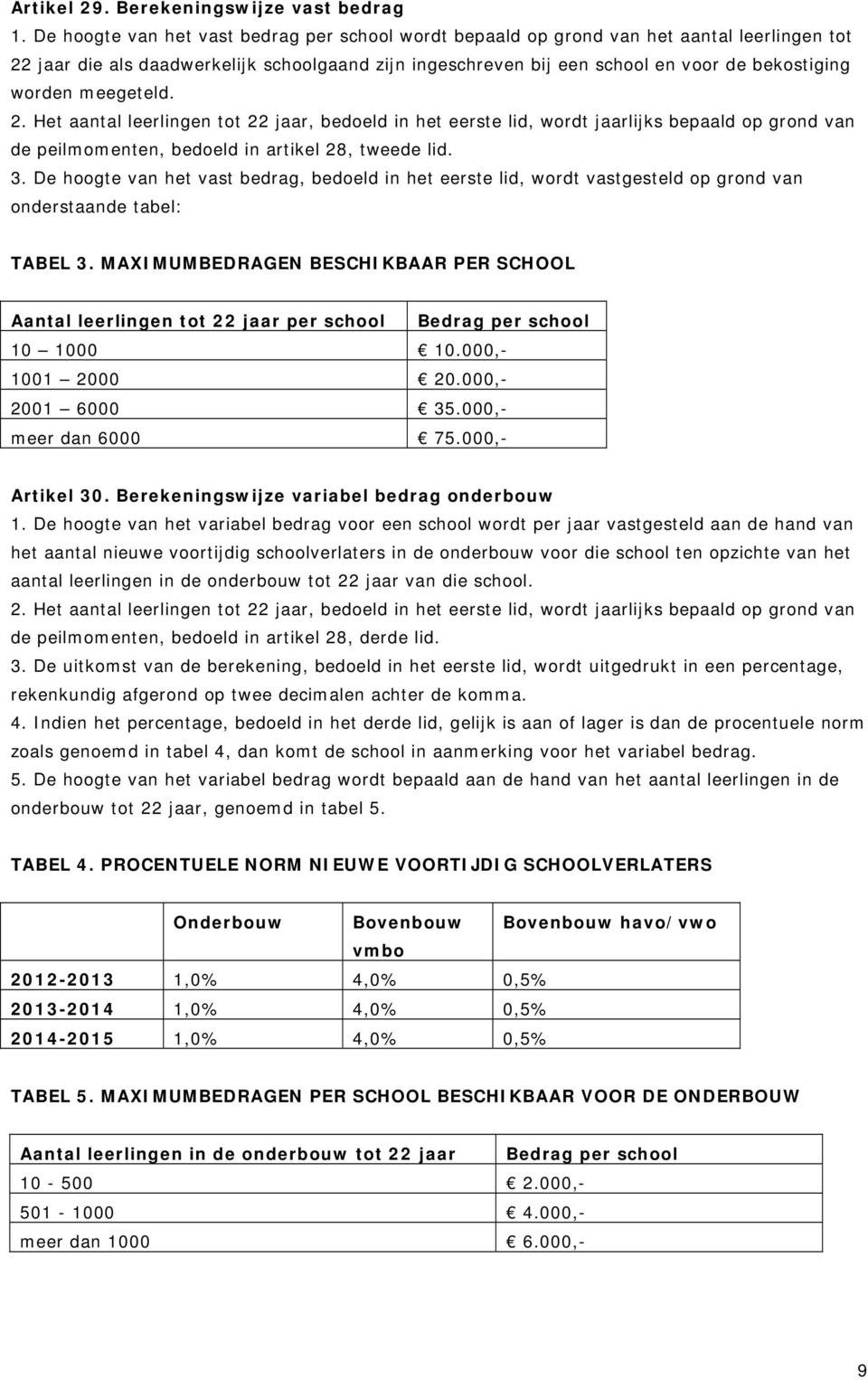 meegeteld. 2. Het aantal leerlingen tot 22 jaar, bedoeld in het eerste lid, wordt jaarlijks bepaald op grond van de peilmomenten, bedoeld in artikel 28, tweede lid. 3.