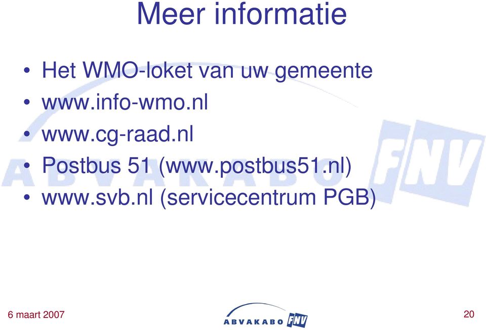 nl Postbus 51 (www.postbus51.nl) www.