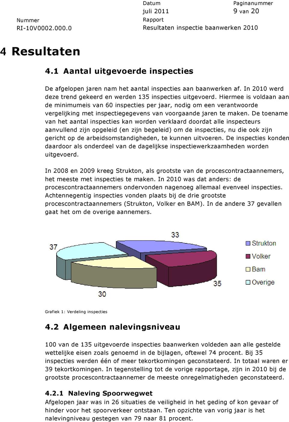 De toename van het aantal inspecties kan worden verklaard doordat alle inspecteurs aanvullend zijn opgeleid (en zijn begeleid) om de inspecties, nu die ook zijn gericht op de arbeidsomstandigheden,