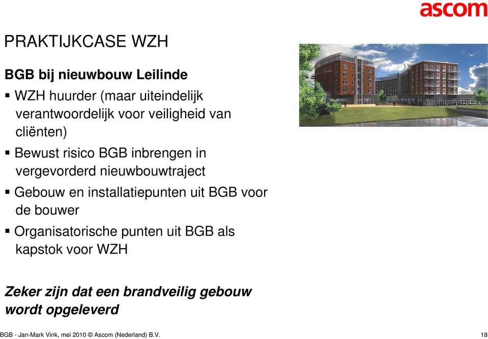 installatiepunten uit BGB voor de bouwer Organisatorische punten uit BGB als kapstok voor WZH Zeker