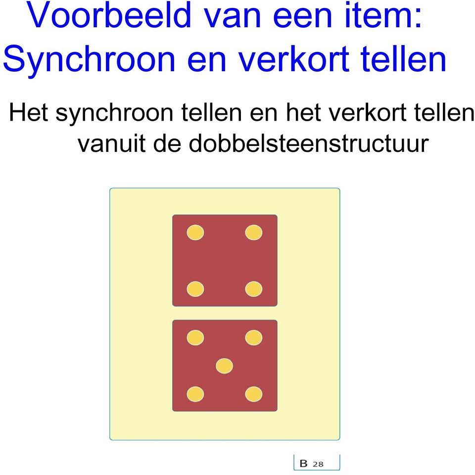 synchroon tellen en het verkort