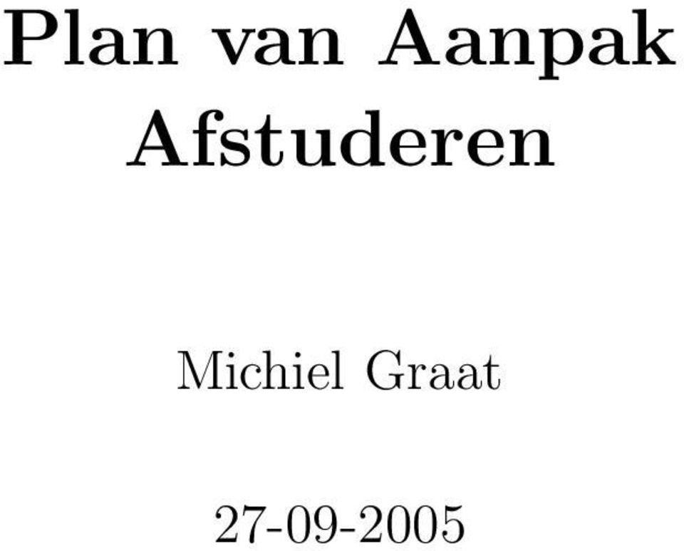 Afstuderen