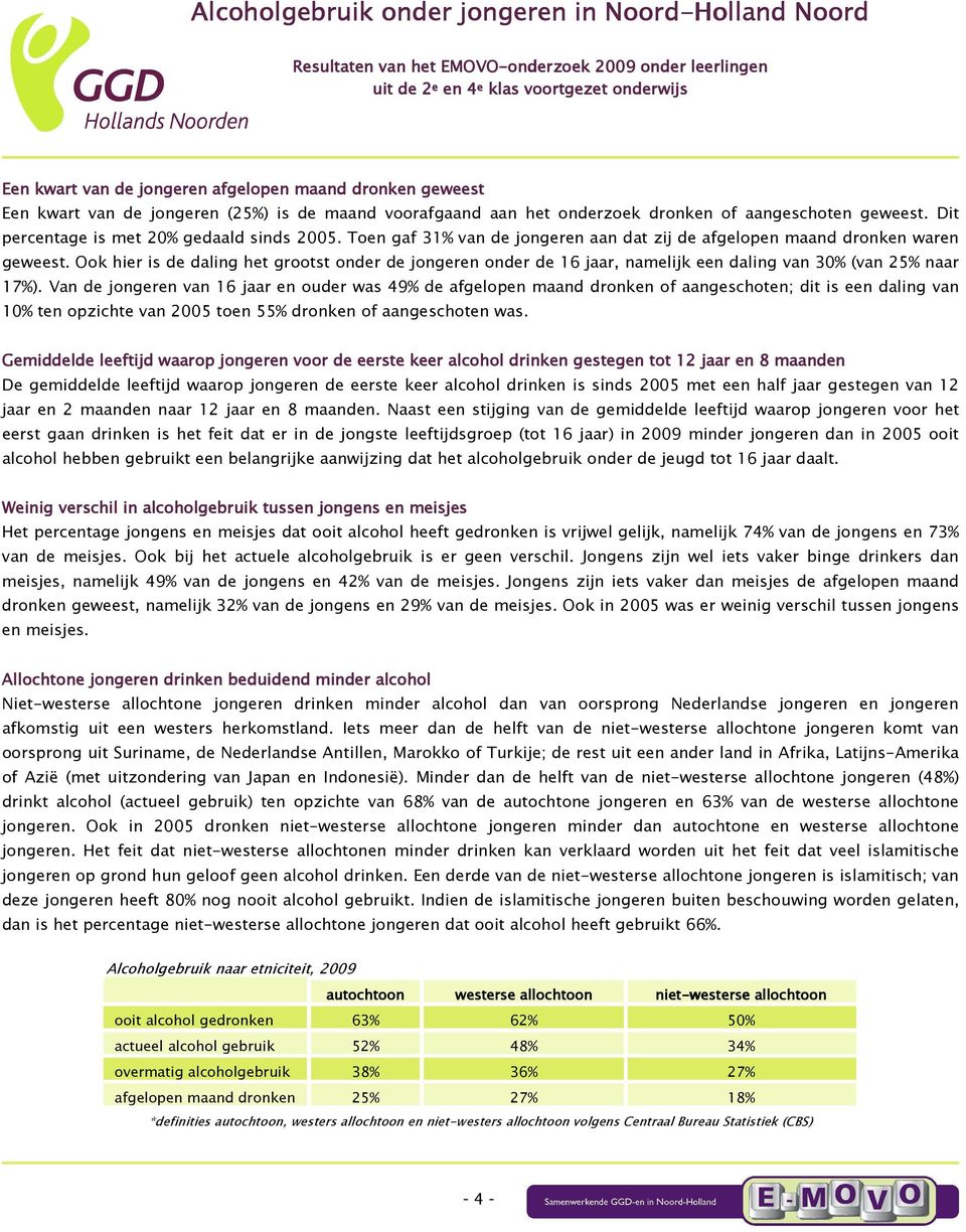 Ook hier is de daling het grootst onder de jongeren onder de 16 jaar, namelijk een daling van 30% (van 25% naar 17%).