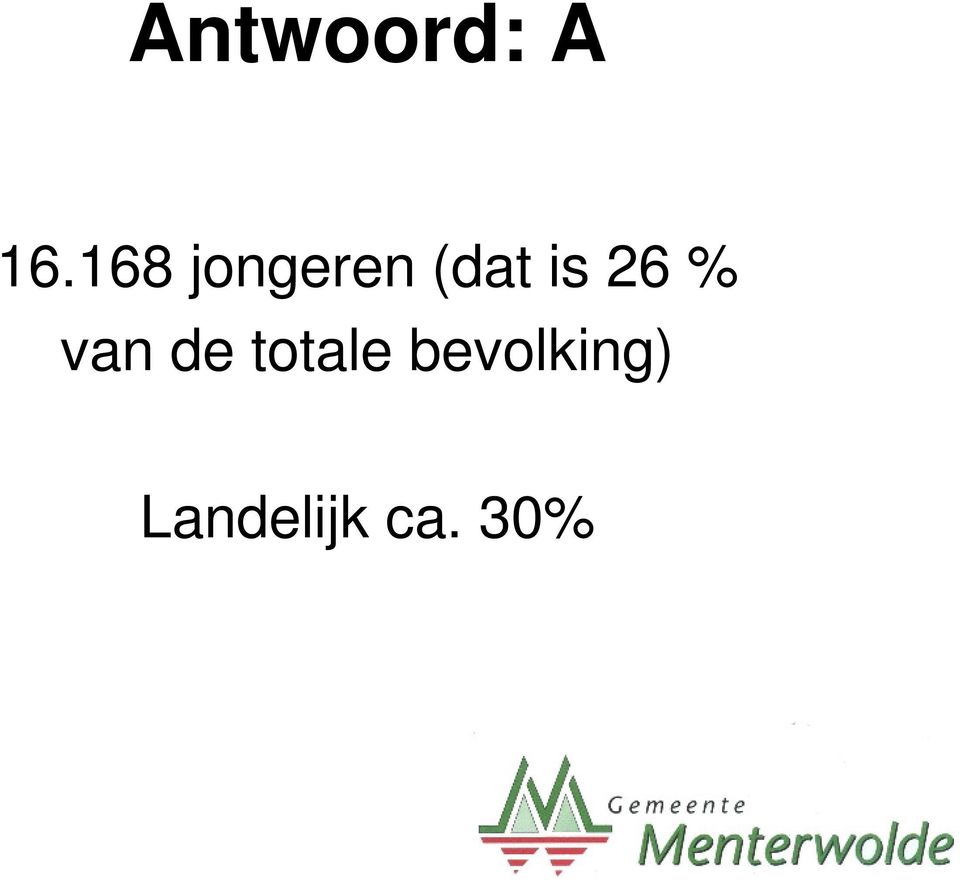 26 % van de totale